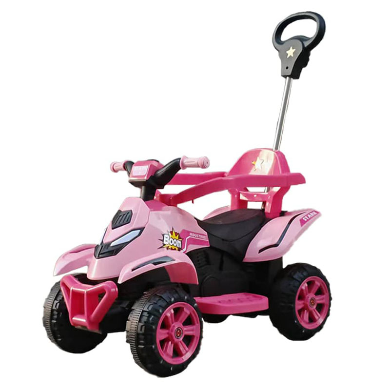 푸시 핸들, 조명 ​​및 음악 기능을 갖춘 6V 어린이용 전기 ATV