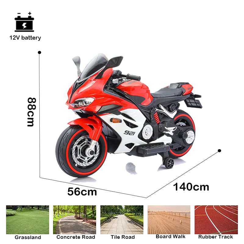 LED 바디 라이트가 장착된 어린이용 오토바이