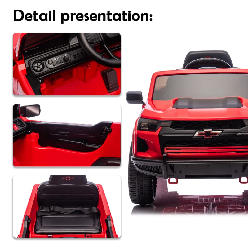 12V Licensed Chevrolet Colorado 2023ZR2 Kids Electric Ride-On Car
