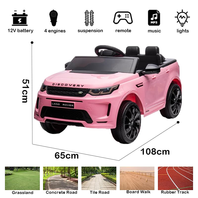 12V Licensed 2019 Land Rover Discovery Sport Kids Electric Ride-On Car