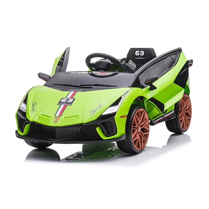 12V 2WD Kids Ride-On Car with Double Doors & Swing
