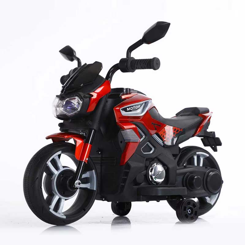 Kids Electric Motorcycle with One-Button Start, Music & LED Lights